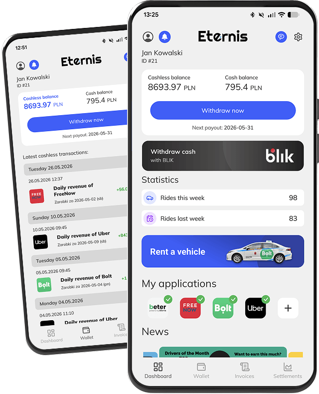 Aplikacja Eternis — mockup aplikacji mobilnej